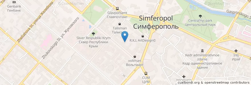 Mapa de ubicacion de Dance courses en Russia, South Federal District, Autonomous Republic Of Crimea, Republic Of Crimea, Simferopol District, Simferopol Municipality Council, Simferopol (Urban Okrug).