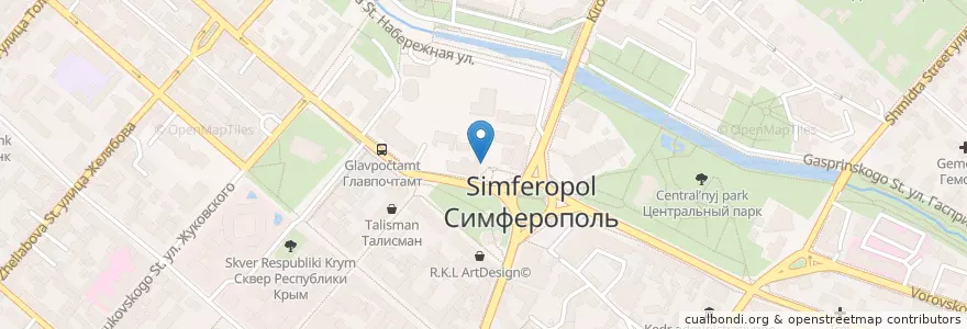 Mapa de ubicacion de Let'oRoom en Russia, South Federal District, Autonomous Republic Of Crimea, Republic Of Crimea, Simferopol District, Simferopol Municipality Council, Simferopol (Urban Okrug).