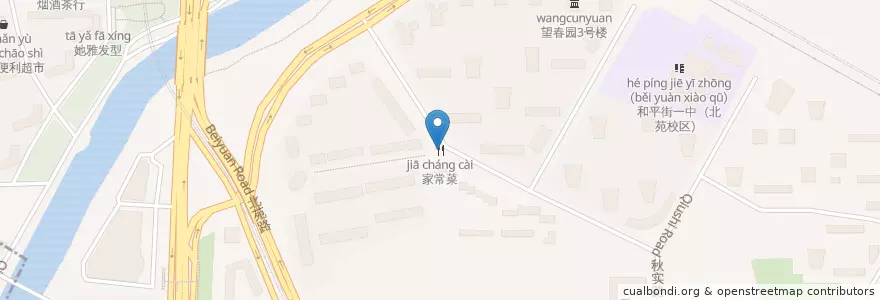 Mapa de ubicacion de 家常菜 en 중국, 베이징시, 허베이성, 朝阳区 / Chaoyang.