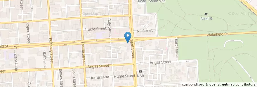 Mapa de ubicacion de Bocelli en Австралия, Южная Австралия, Adelaide, Adelaide City Council.