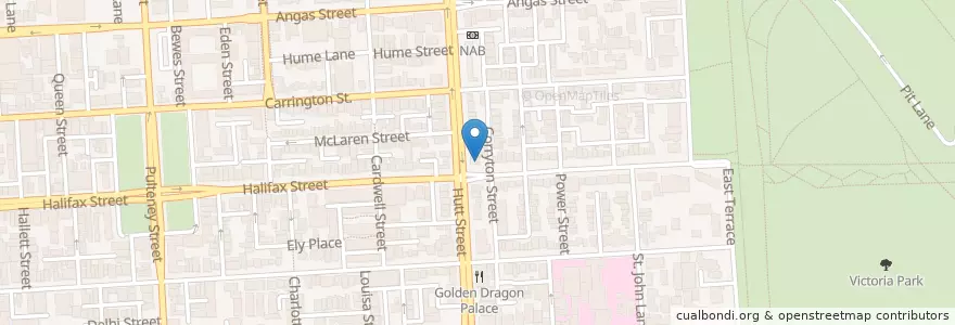 Mapa de ubicacion de Biga Panificio en Australia, Australia Meridionale, Adelaide, Adelaide City Council.