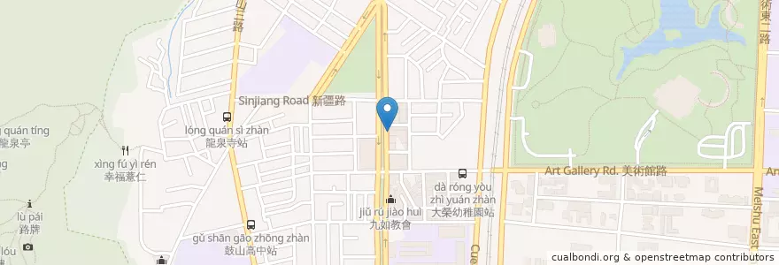 Mapa de ubicacion de Santai Hospital en Taiwan, Kaohsiung, Gushan District.