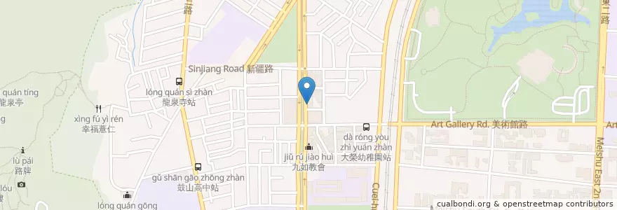 Mapa de ubicacion de 高雄銀行 en 臺灣, 高雄市, 鼓山區.