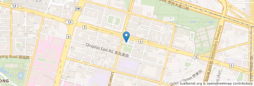 Mapa de ubicacion de 正鋒自助餐 en تایوان, 新北市, تایپه, 中正區.
