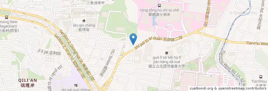 Mapa de ubicacion de 永明民眾閱覽室 en 타이완, 신베이 시, 타이베이시, 베이터우 구.