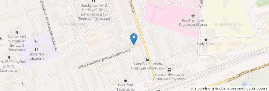 Mapa de ubicacion de Домино'c en Russie, District Fédéral Central, Oblast De Moscou, Городской Округ Реутов.
