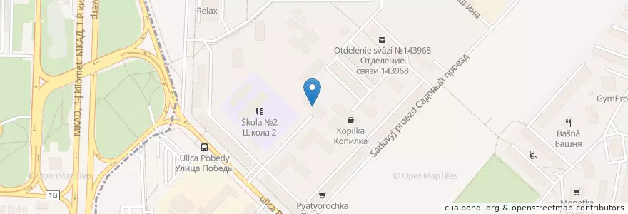 Mapa de ubicacion de Реутовский Гарнизонный Военный Суд en Rusia, Distrito Federal Central, Óblast De Moscú, Городской Округ Реутов.