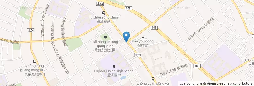 Mapa de ubicacion de 欣欣豆漿 en تایوان, 新北市, 蘆洲區.