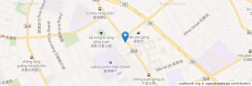Mapa de ubicacion de 早餐店 en 台湾, 新北市, 蘆洲区.