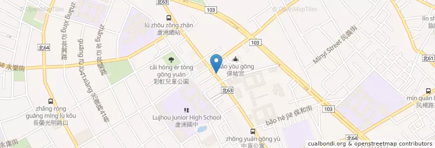 Mapa de ubicacion de 古早味油飯15元 en تایوان, 新北市, 蘆洲區.