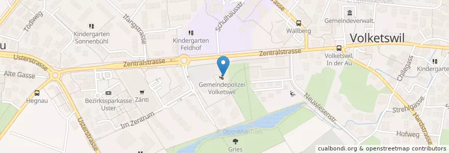 Mapa de ubicacion de Kantonspolizei en Suíça, Zurique, Bezirk Uster, Volketswil.