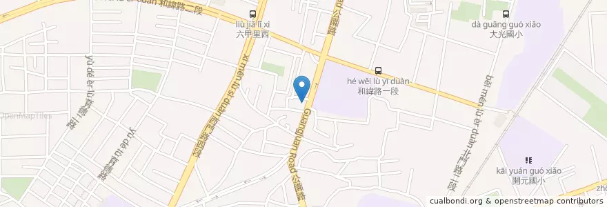 Mapa de ubicacion de 蔥油餅 en Tayvan, 臺南市, 北區.