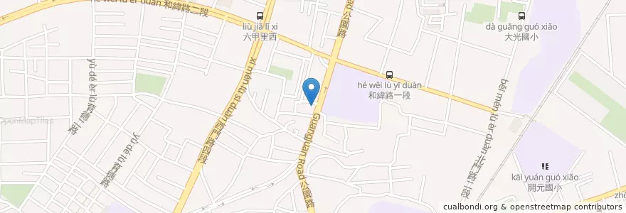 Mapa de ubicacion de 早安公園城 en Taiwan, 臺南市, 北區.