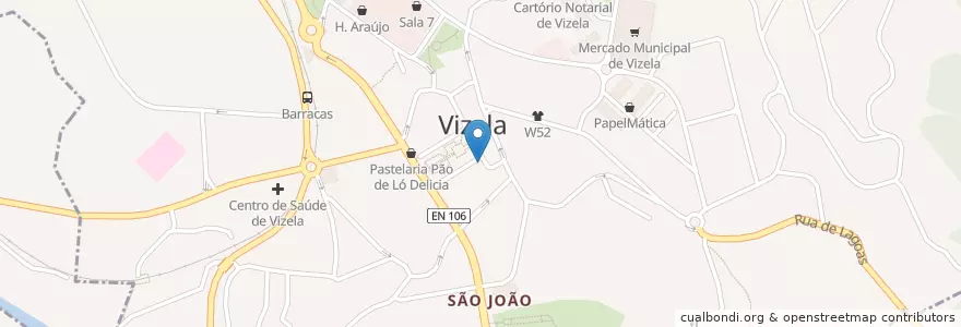 Mapa de ubicacion de CTT - Correios de Vizela en Portugal, Norte, Braga, Ave, Vizela, Caldas De Vizela.
