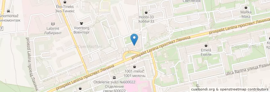 Mapa de ubicacion de Снэк бар en Rusia, Центральный Федеральный Округ, Владимирская Область, Городской Округ Владимир.