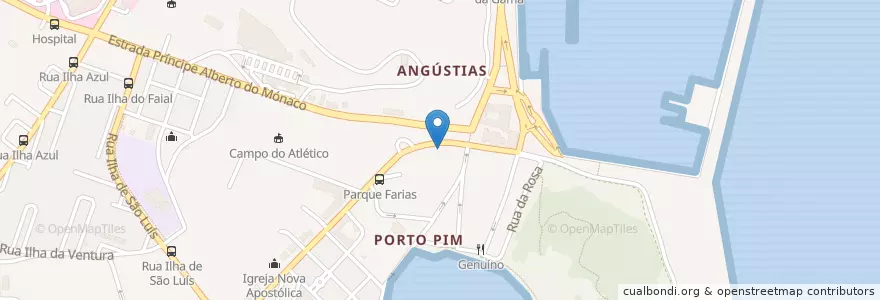 Mapa de ubicacion de Bar do Atlético en ポルトガル, アゾレス諸島, Faial, Horta, Horta (Angústias).