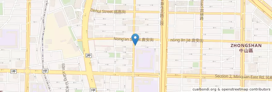 Mapa de ubicacion de 慶生醫院 en Taiwan, 新北市, Taipé, 中山區.