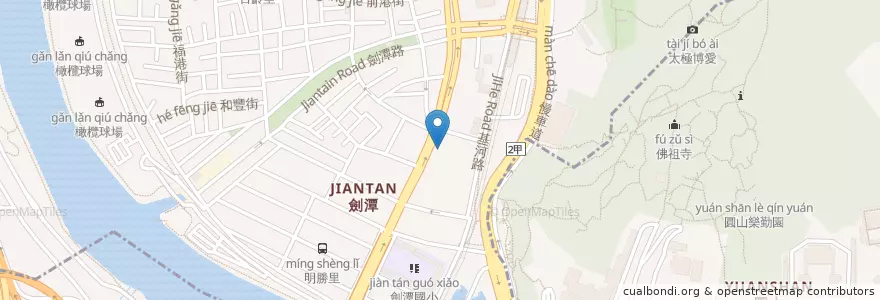 Mapa de ubicacion de 星巴克 en تایوان, 新北市, تایپه, 士林區.