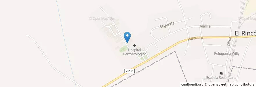 Mapa de ubicacion de Hospital Dermatológico en Cuba, L'Avana, Boyeros.