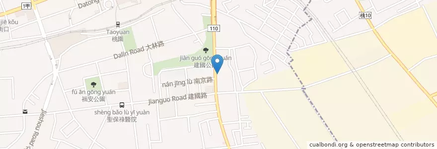 Mapa de ubicacion de WHATEVER美式餐廳 en Тайвань, Таоюань, 桃園區.