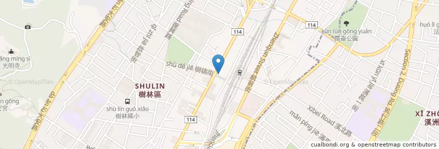 Mapa de ubicacion de 黑肉圓 en 타이완, 신베이 시, 수린 구.