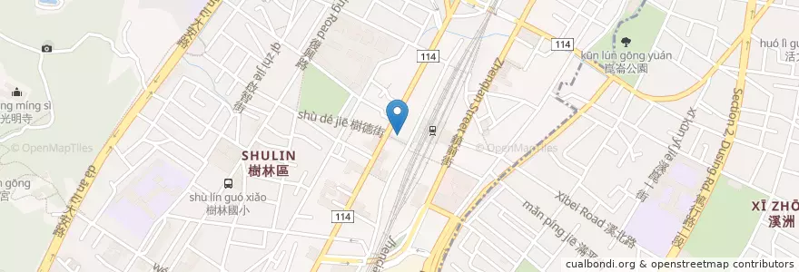Mapa de ubicacion de 蒸鮮蒸餃專賣 en تایوان, 新北市, 樹林區.