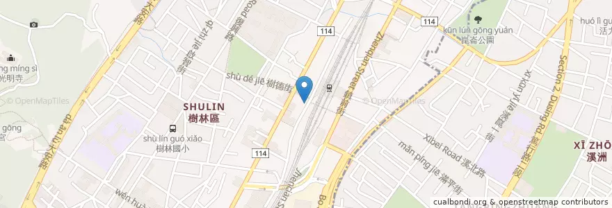 Mapa de ubicacion de 老街滷味 en Taiwan, 新北市, 樹林區.