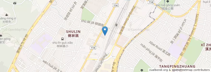 Mapa de ubicacion de 鈺唐中醫 en Taiwan, New Taipei, Shulin District.