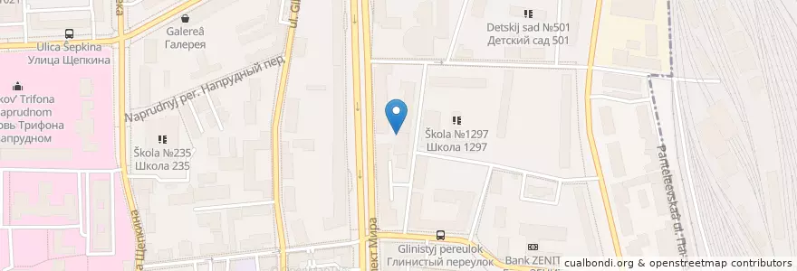 Mapa de ubicacion de Рассольников en 俄罗斯/俄羅斯, Центральный Федеральный Округ, Москва, Центральный Административный Округ, Мещанский Район.