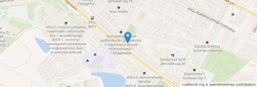 Mapa de ubicacion de Автопрофи en Russland, Föderationskreis Zentralrussland, Oblast Wladimir, Городской Округ Владимир.