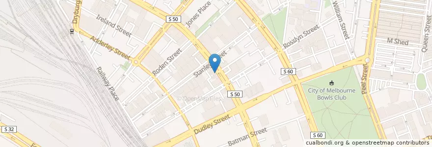 Mapa de ubicacion de Yatra of Lenny's en Australia, Victoria, City Of Melbourne.