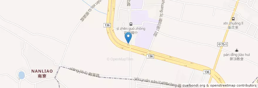 Mapa de ubicacion de 牌樓下鵝肉攤 en تایوان, تایچونگ.