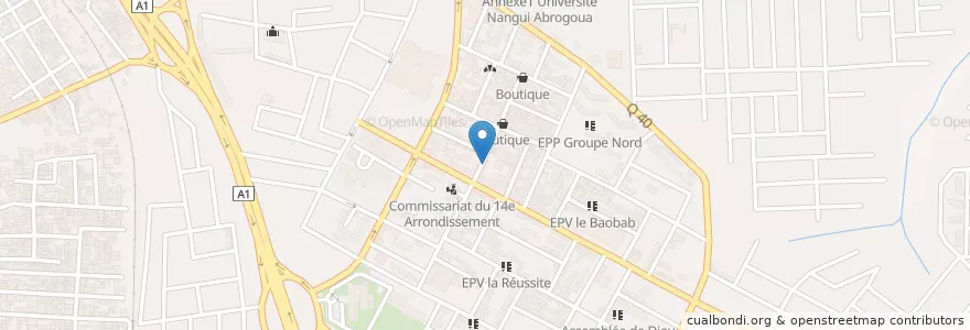 Mapa de ubicacion de Garbadrome en Costa Do Marfim, Abidjan, Abobo.