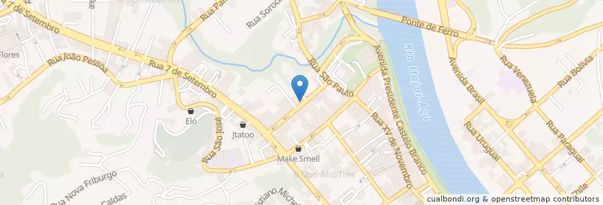 Mapa de ubicacion de Super Brot Café en ブラジル, 南部地域, サンタ カタリーナ, Região Geográfica Intermediária De Blumenau, Microrregião De Blumenau, ブルメナウ.