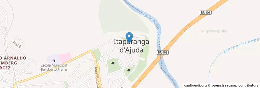 Mapa de ubicacion de Prefeitura Municipal de Itaporanga D'Ajuda en 브라질, 북동지방, 세르지피, Região Geográfica Intermediária De Aracaju, Microrregião Da Grande Aracaju, Itaporanga D'Ajuda, São Cristóvão.