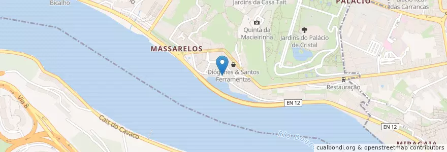 Mapa de ubicacion de Gull en Portekiz, Norte, Área Metropolitana Do Porto, Porto, Porto, Lordelo Do Ouro E Massarelos.