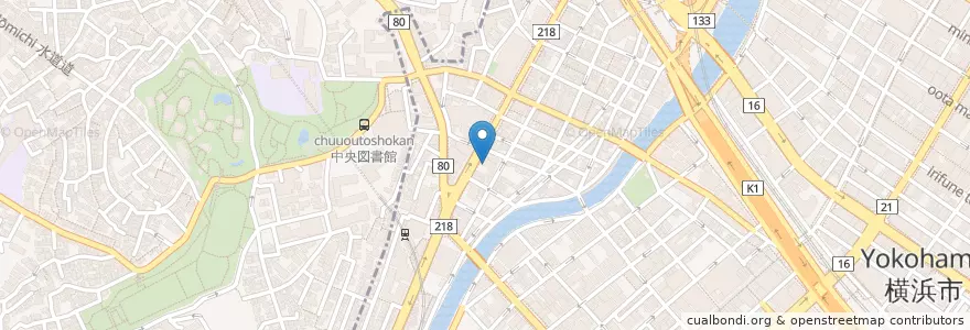 Mapa de ubicacion de 活菌酒場 菌太郎 en ژاپن, 神奈川県, 横浜市, 中区, 西区.