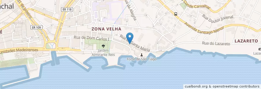 Mapa de ubicacion de Lá Ao Fundo en Portogallo.