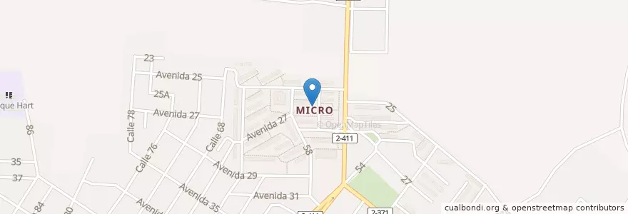 Mapa de ubicacion de Mercado Kiosko micro 1 en Kuba, Mayabeque, San José De Las Lajas.