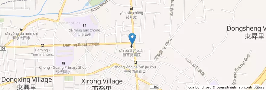 Mapa de ubicacion de Hua Nan Bank en Taiwan, 臺中市, 大里區.