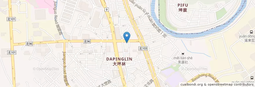 Mapa de ubicacion de 石二鍋 en Taiwan, Nuova Taipei, Distretto Di Xindian.