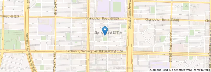 Mapa de ubicacion de 伊通素食 en Tayvan, 新北市, Taipei, 中山區.