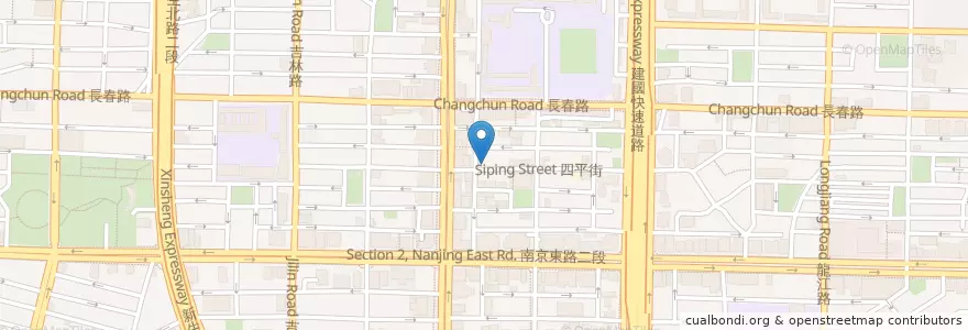 Mapa de ubicacion de 四平陽光豆花冰品 en Taiwan, Neu-Taipeh, Taipeh, Zhongshan.