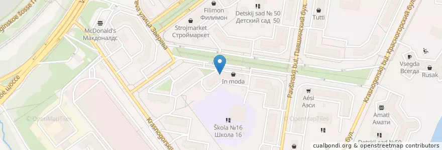 Mapa de ubicacion de CMD en روسيا, Центральный Федеральный Округ, محافظة موسكو, Городской Округ Красногорск.