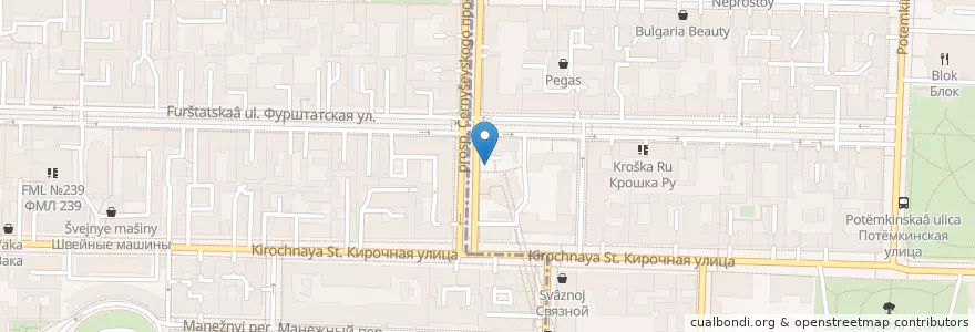 Mapa de ubicacion de Велогород en Russia, Northwestern Federal District, Leningrad Oblast, Saint Petersburg, Центральный Район, Литейный Округ.