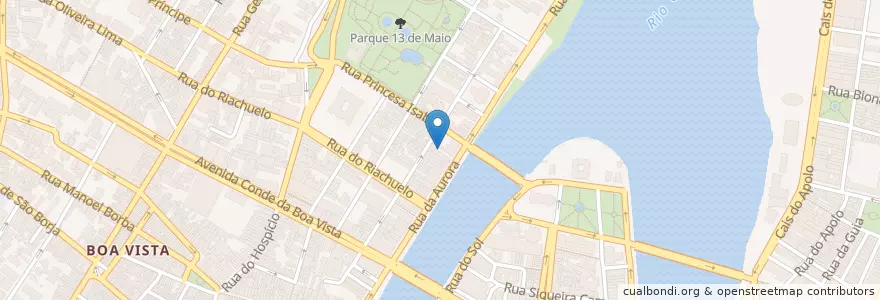 Mapa de ubicacion de Bicicletário Fundarpe en 巴西, 东北部, 伯南布哥, Região Geográgica Imediata Do Recife, Região Geográfica Intermediária Do Recife, Região Metropolitana Do Recife, 累西腓.