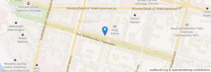 Mapa de ubicacion de Пармезан en Rusia, Distrito Federal Central, Óblast De Tver, Городской Округ Тверь, Калининский Район.