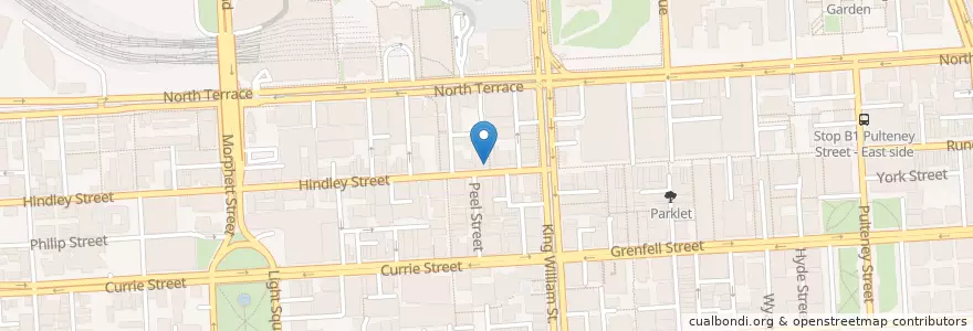 Mapa de ubicacion de Thrifty en Australien, Südaustralien, Adelaide, Adelaide City Council.