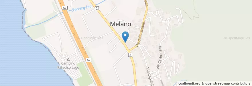 Mapa de ubicacion de Selecta en İsviçre, Ticino, Distretto Di Lugano, Circolo Del Ceresio, Melano.