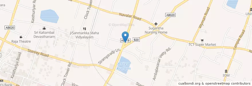 Mapa de ubicacion de Appollo Clinic en ශ්‍රී ලංකාව இலங்கை, வட மாகாணம், யாழ்ப்பாணம் மாவட்டம்.